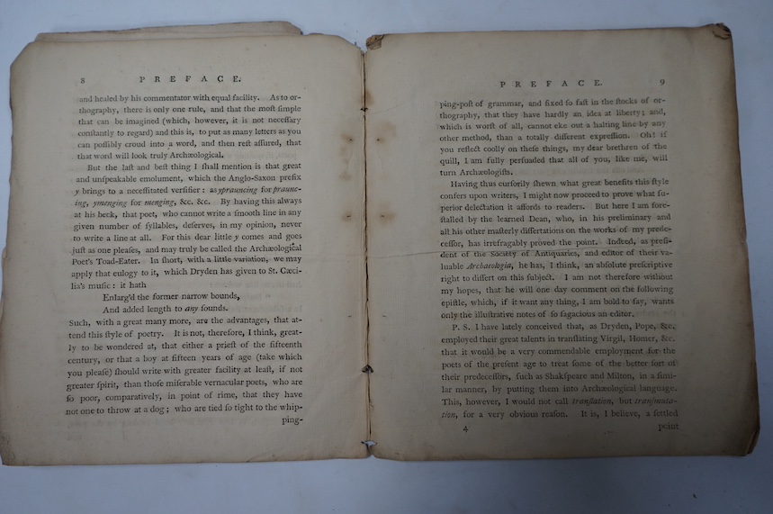 Mason, William - An archaeological epistle to the Reverend and Worshipful Jeremiah Milles, D. D. Dean of Exeter, President of the Society of Antiquaries, and editor of a superb edition of the poems of Thomas Rowley, prie